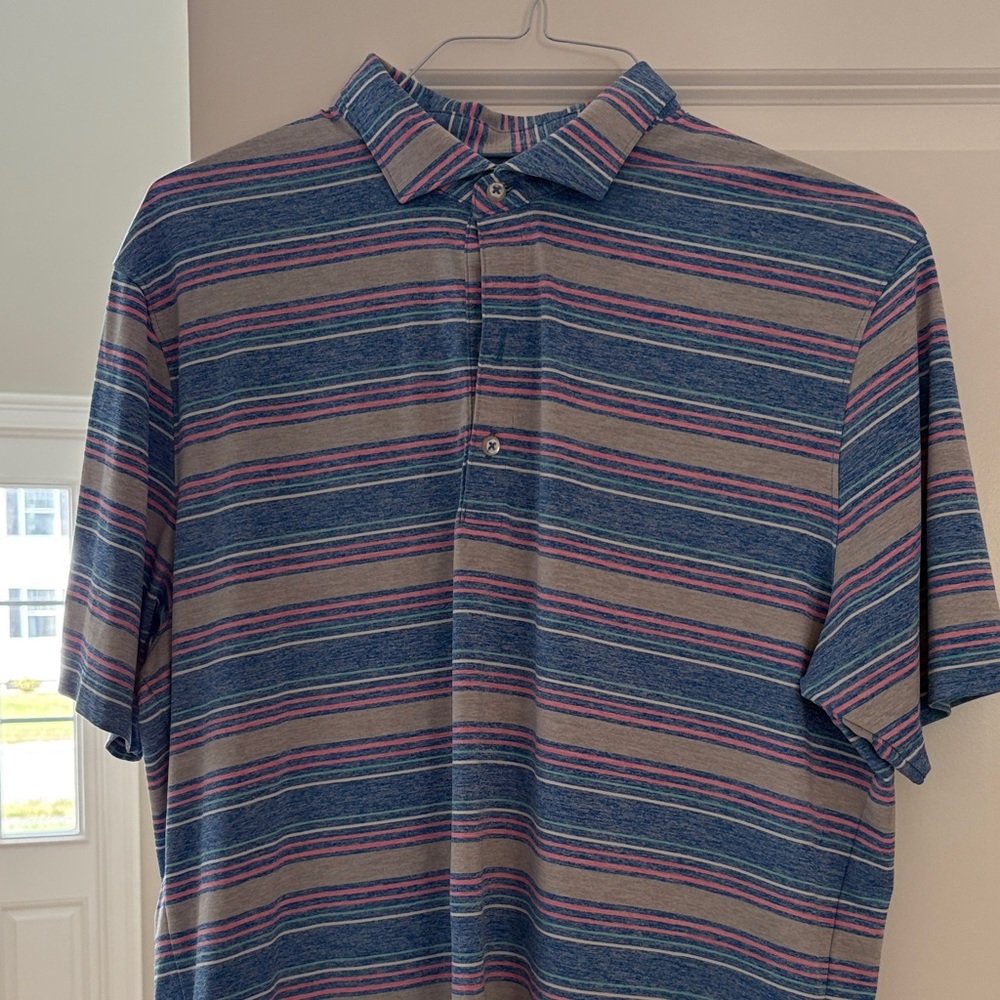 Johnnie O Blue and Pink Men's golf polo Shirt